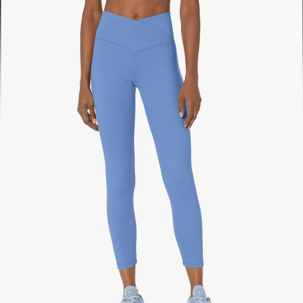 Women's Sky Blue Crossover Leggings